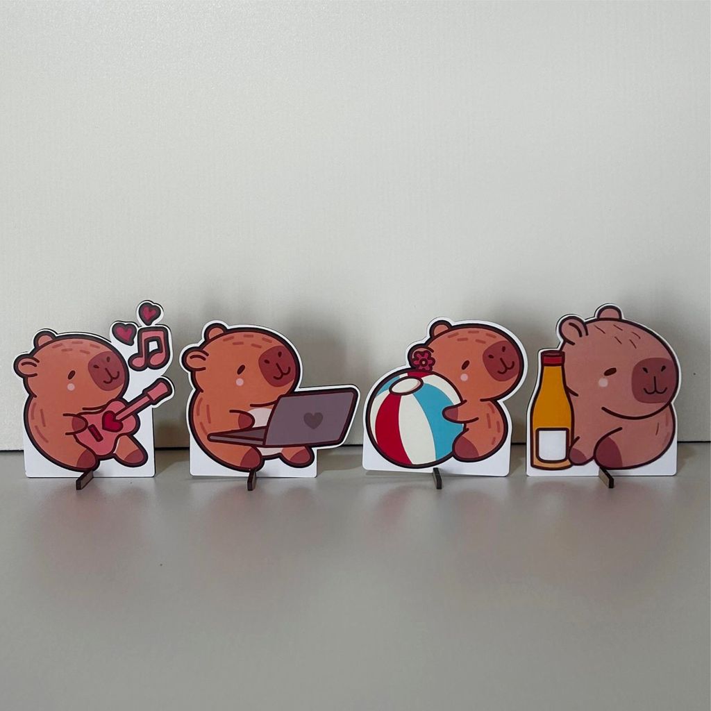 Kit 4 Displays de Mesa Capivara - Centro de Mesa, Decoração, Display, Capivara em Oferta na Shopee