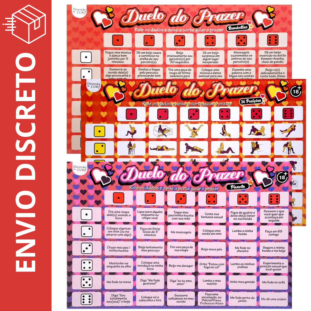 Jogo Para Casal Duelo do Prazer Em 3 Versões Romântico, Picante e Posições - Diversão ao cubo em Oferta na Shopee