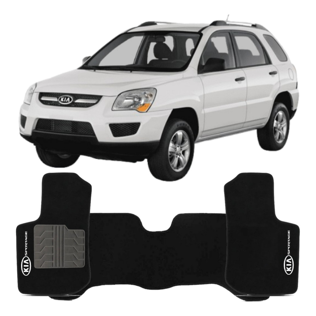 Tapete Kia Sportage 2004 A 2010 Jogo Carpete Preto