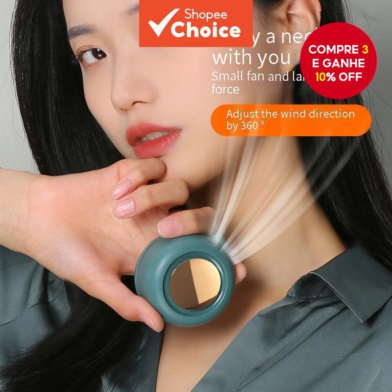  Ventilador portátil mini mãos-livres recarregável de mesa de cintura USB para carrinho pequeno turbo