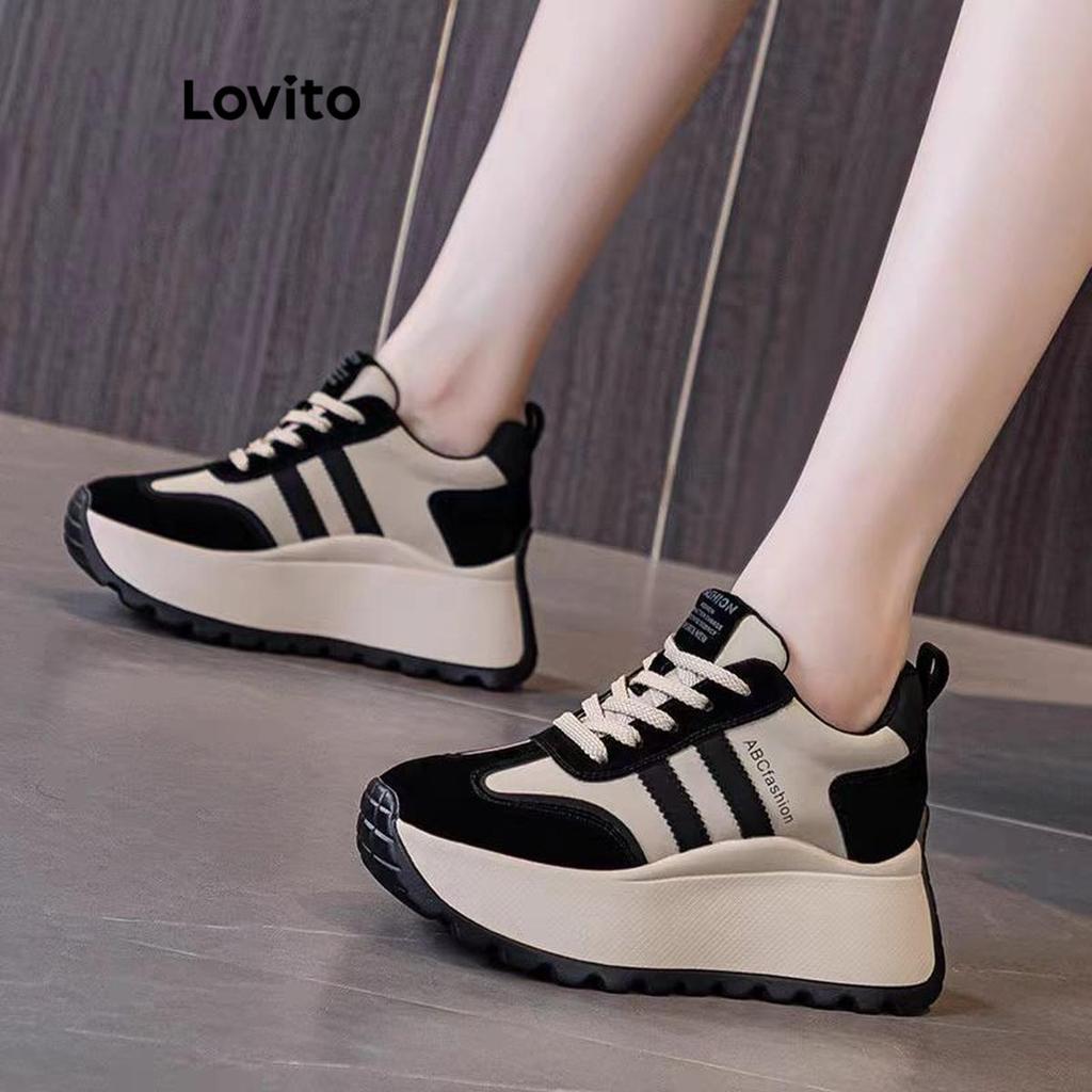 Lovito Sapatos casuais lisos Forrest Gump versáteis antiderrapante para mulheres LFA67249 em Oferta na Shopee
