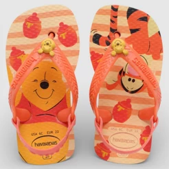 Chinelo Infantil Havaianas Baby Disney Classics - Amarelo e Laranja