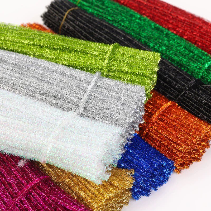 50-250 Unid Haste De Chenille Cores 30cm Limpador De Cachimbo em Oferta na Shopee