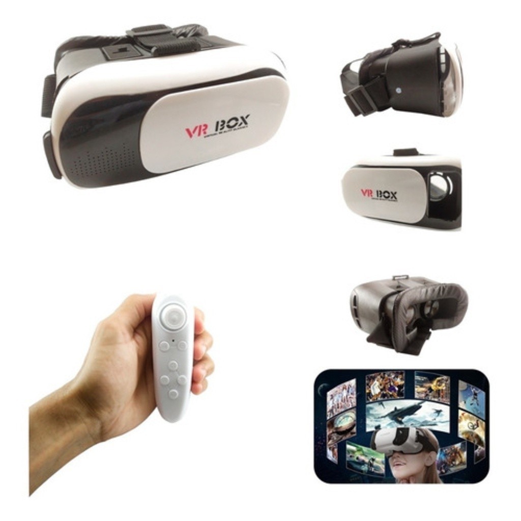 Óculos Vr Box 2.0 Realidade Virtual + Controle Cardboard 3d Bluetooth em Oferta na Shopee