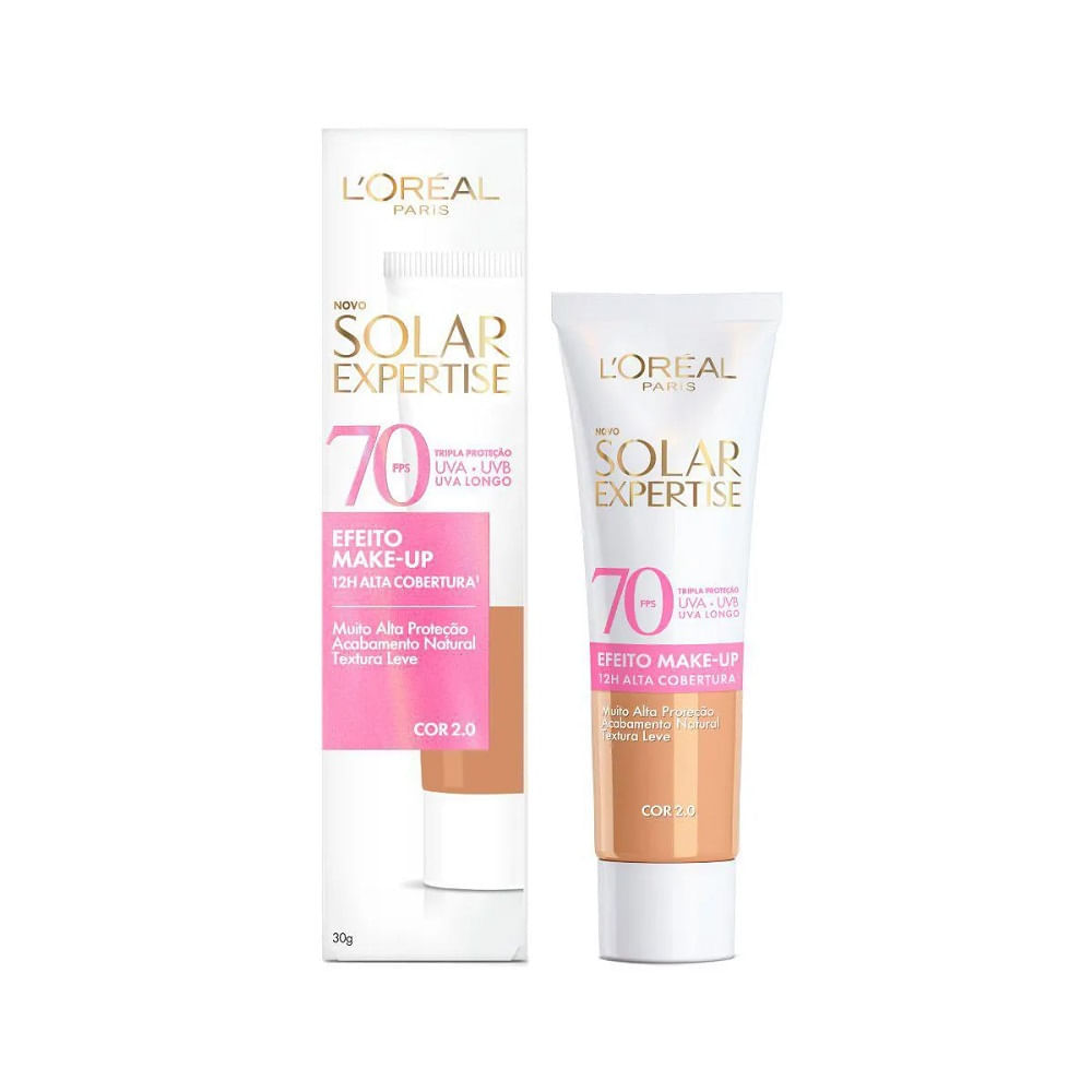 Protetor Facial Loreal Solar Expertise Efeito Make Up 2.0 Fps70 30g em Oferta na Shopee