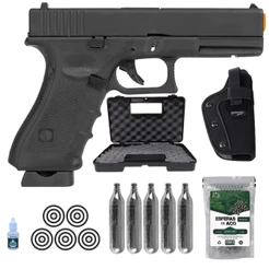 PISTOLA DE PRESSÃO ROSSI G17 BLOWBACK CO2 4,5MM + ESCOLHA SEU KIT IDEAL