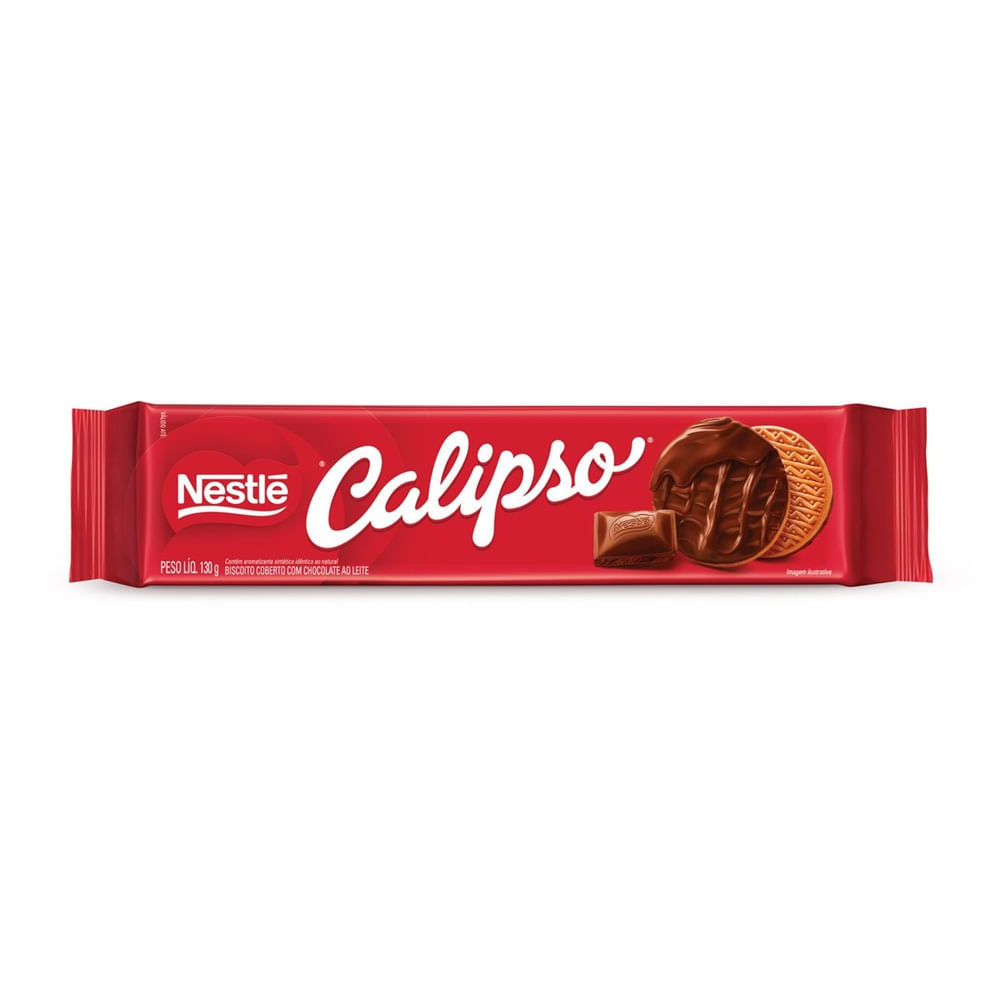 Biscoito Nestle Calipso Com Cobertura de Chocolate 130g em Oferta na Shopee