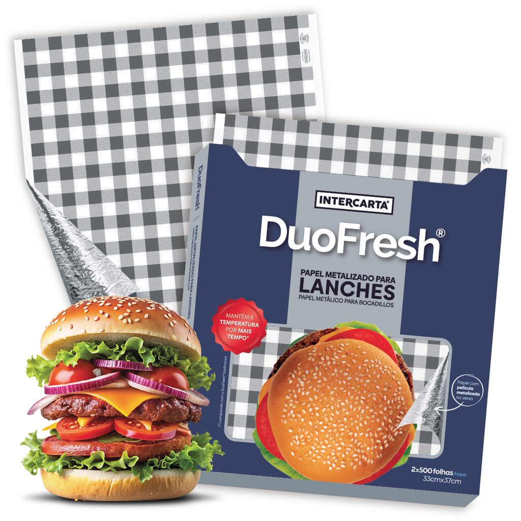 Imagem Papel Acoplado Térmico Xadrez Preto Para Lanches 1000 Un - Preto Xadrez Preto