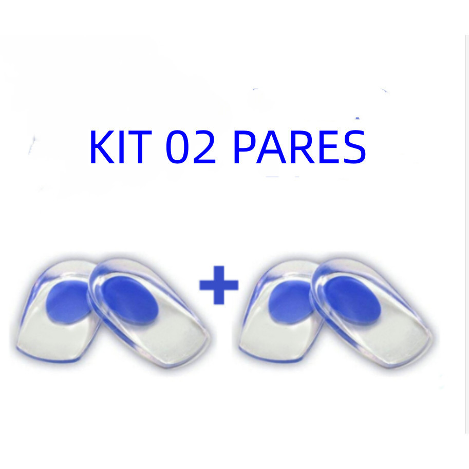 Kit 2 Pares Calcanheira de Silicone Gel Ortopédica Esporão Dor Anti Impacto em Oferta na Shopee