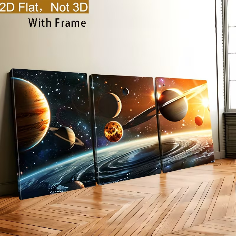 Quadro Decorativo Alinhamento Planetário no Sistema Solar