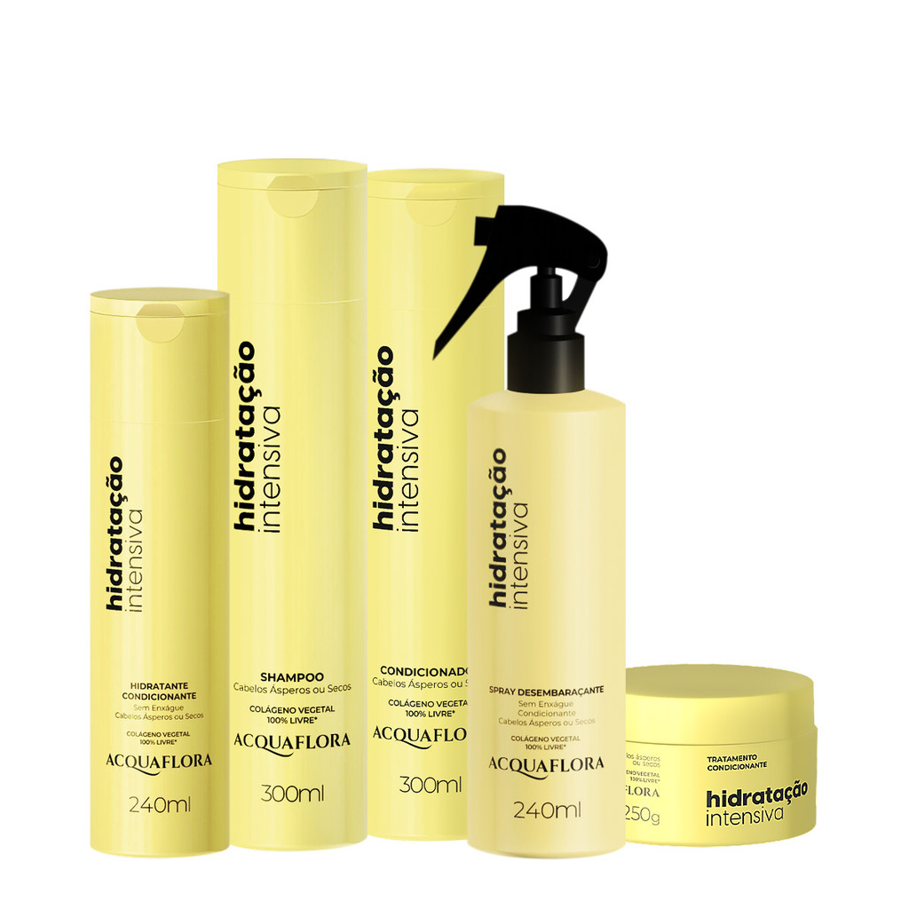 Kit Acquaflora Hidratação Intensiva Hair Care Total (5 produtos) em Oferta na Shopee