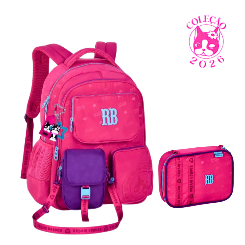 Kit Mochila de Costas com Estojo Rebecca Bonbon Urban Mix - Clio Style em Oferta na Shopee