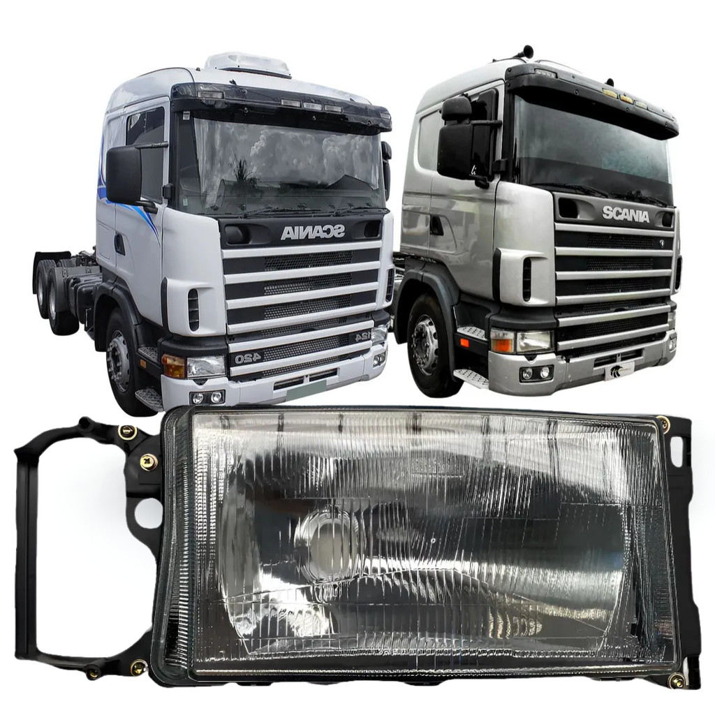 Farol Dianteiro Compatível Scania 114 124 S4 Serie 4