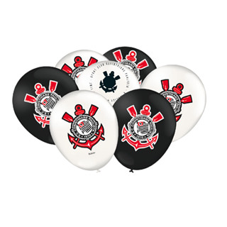 Balão Redondo Emblema Corinthians 9” 25 Unid. em Oferta na Shopee