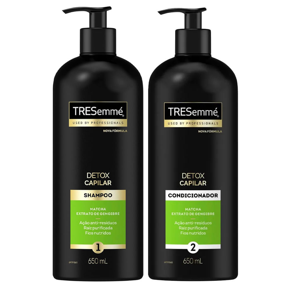 Kit Shampoo + Condicionador Tresemmé Detox Capilar 650ml em Oferta na Shopee