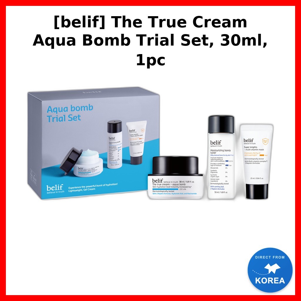 Conjunto De Teste The True Cream Aqua Bomb , 30ml , 1 Unidade/Gel-Creme Coreano/Fórmula Leve/100 % Genuíno Por O