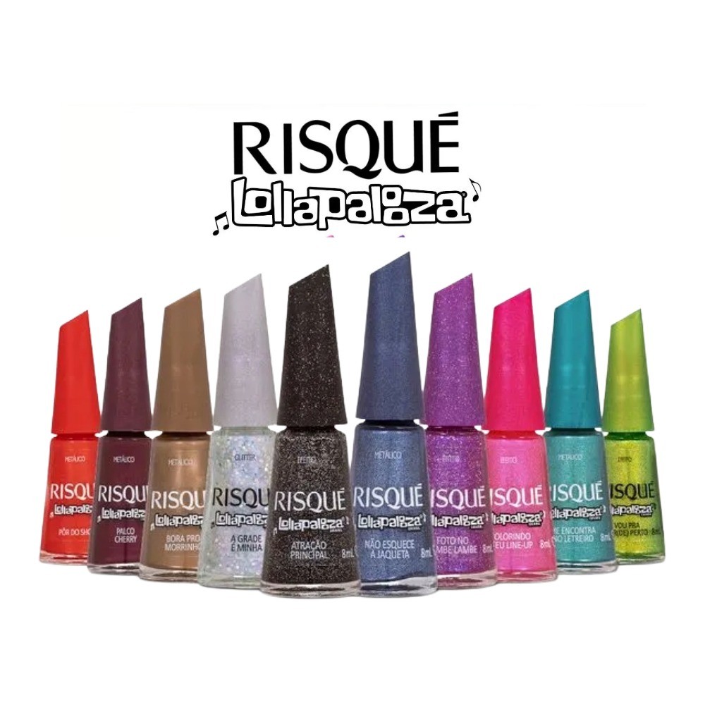 Esmalte Risqué Coleção Lollapalooza em Oferta na Shopee
