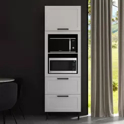 Paneleiro Cozinha Torre Quente 70cm 1 Porta Zaya Branco T01 - Mpozenato