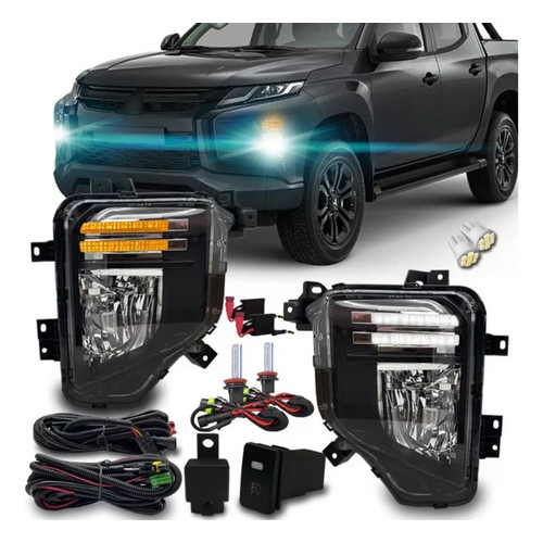 Kit Farol Milha Neblina L200 Triton 2020/ 2021+ Xênon H11 8k