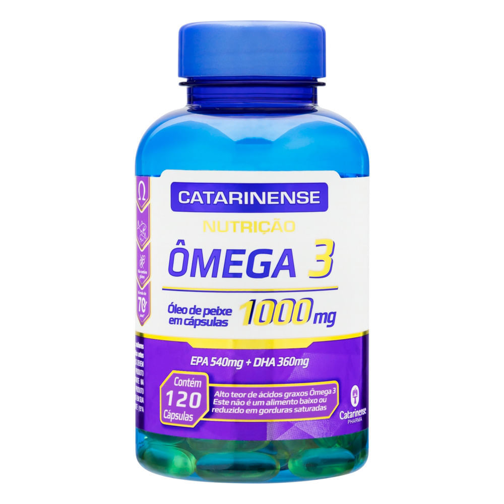 Ômega 3 1000mg Catarinense 120 Cápsulas em Oferta na Shopee
