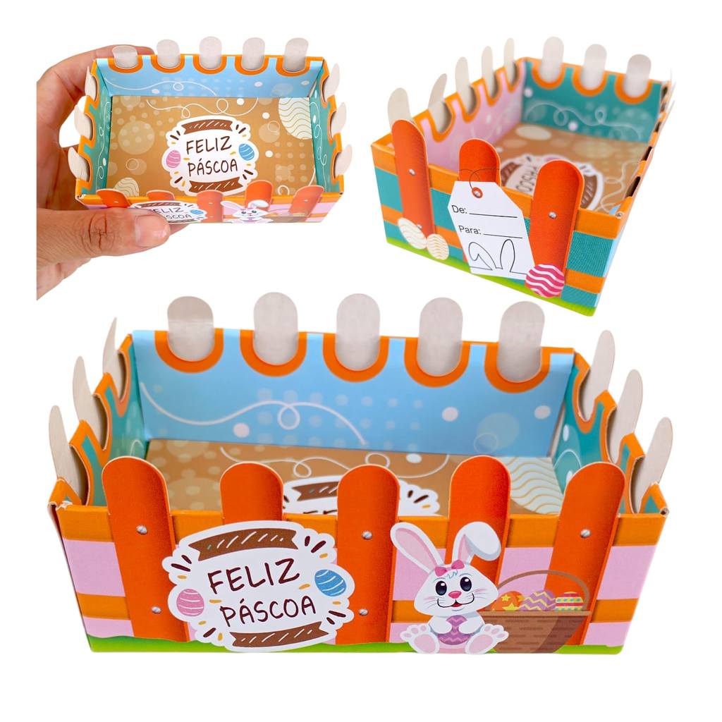 25 Mini Cesta Decorativa Ovo Páscoa Chocolate Trufa Presente em Oferta na Shopee