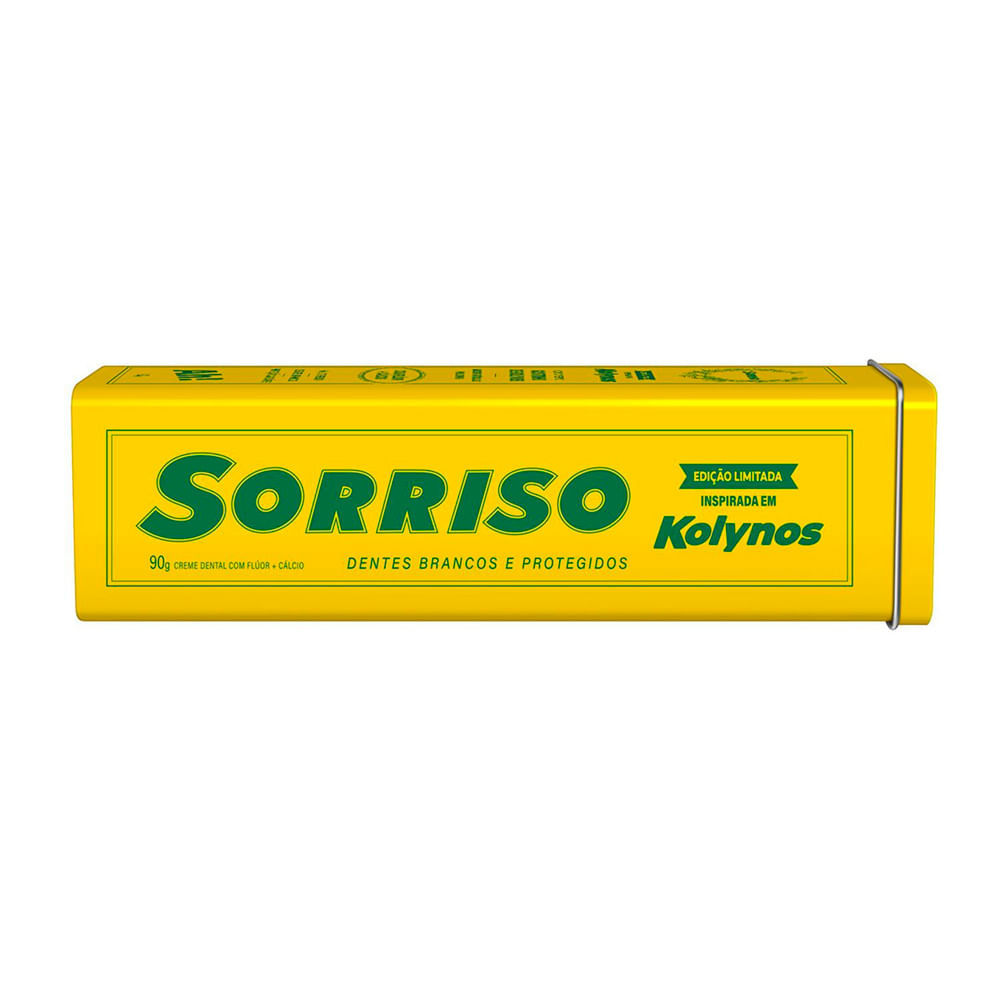 Creme Dental Sorriso Kolynos Lata 90g em Oferta na Shopee