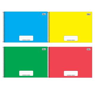 Caderno espiral capa dura cartografia 80 folhas Pepper Cores Tilibra em Oferta na Shopee