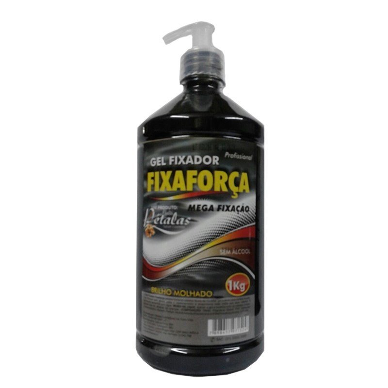 Gel Capilar FixaForça Pétalas Preto 1Kg em Oferta na Shopee