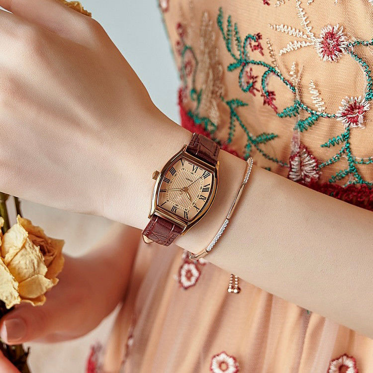 Detalhes do **OFERTA** Relógio Feminino Elegante | Pulseira De Couro Retrô Marrom Quartzo Relogio