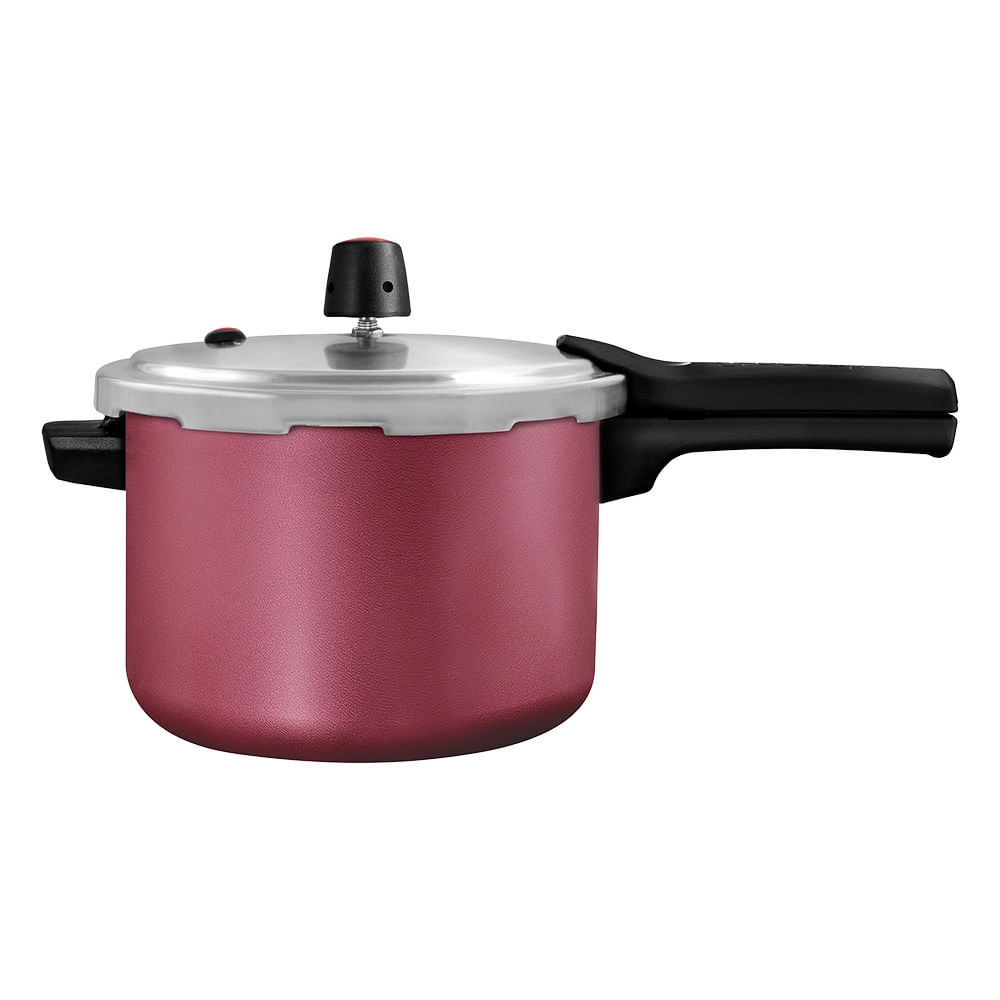 Panela de Pressão Panelux Magnific Antiaderente Fechamento Externo Cereja 4,5L