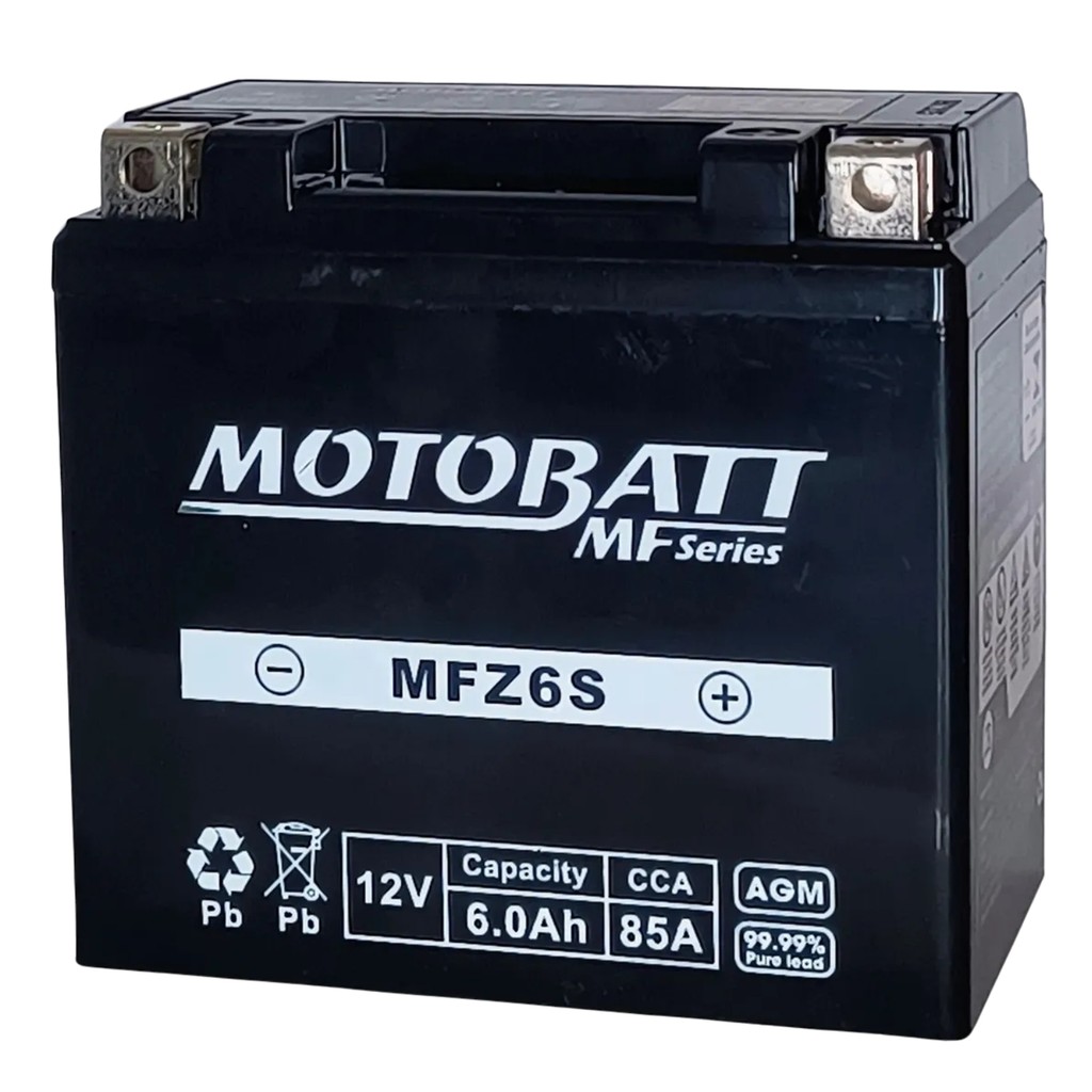 BATERIA MFZ6S MOTOBATT CG TITAN FAN START 125 150 160 BROS POP 100 BIZ 125 FAZER LANDER TENERE 250 — imagem 2 de 2