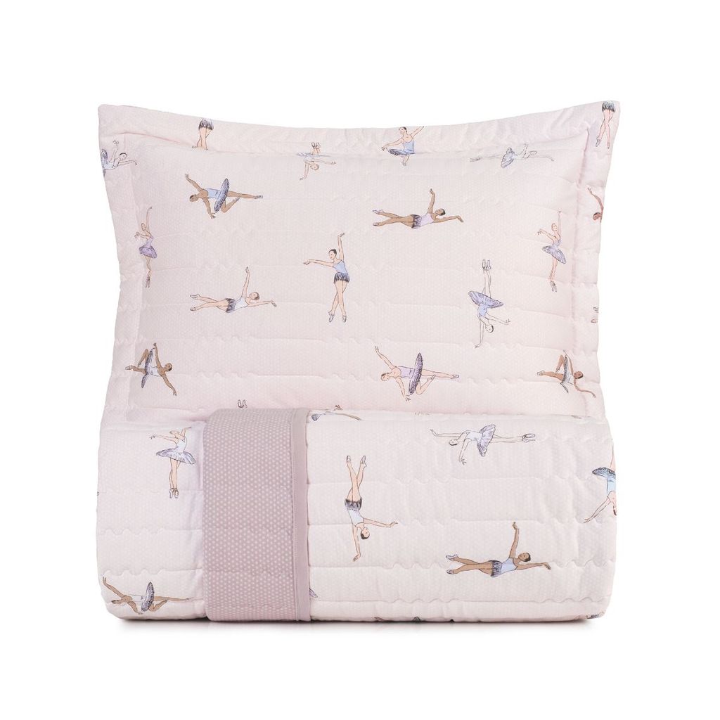 Kit Colcha Solteiro Infantil Altenburg Ballet Doce Plie 2Pçs