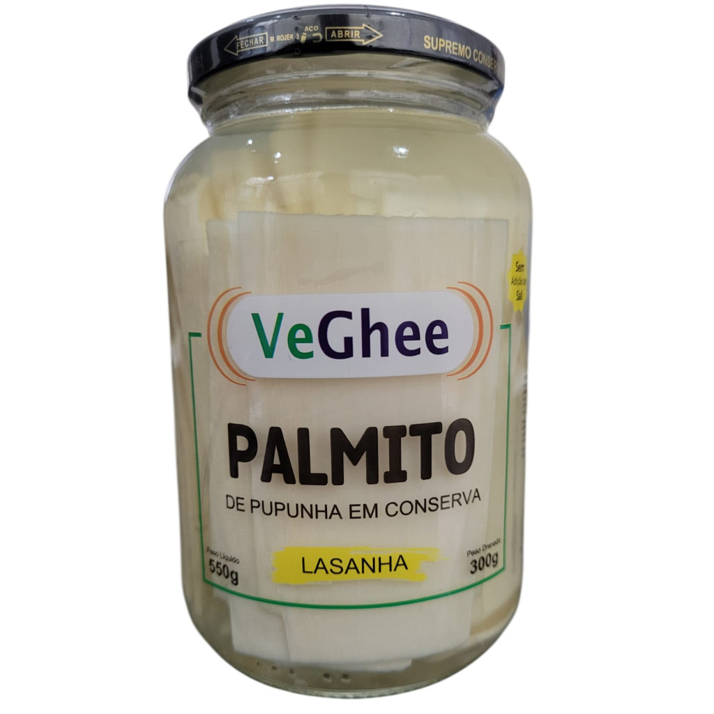 Palmito de Pupunha em Conserva - Lasanha 300 gr