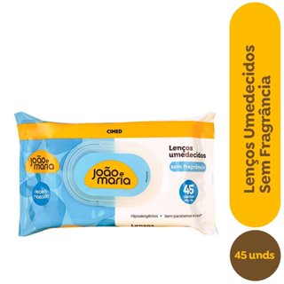 Lenço Umedecido João e Maria Sem Fragância Cimed 45 Unidades em Oferta na Shopee