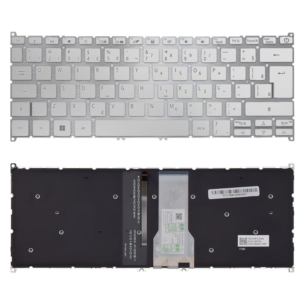 Teclado para Notebook Acer Aspire 5 A514-54-397J Prata