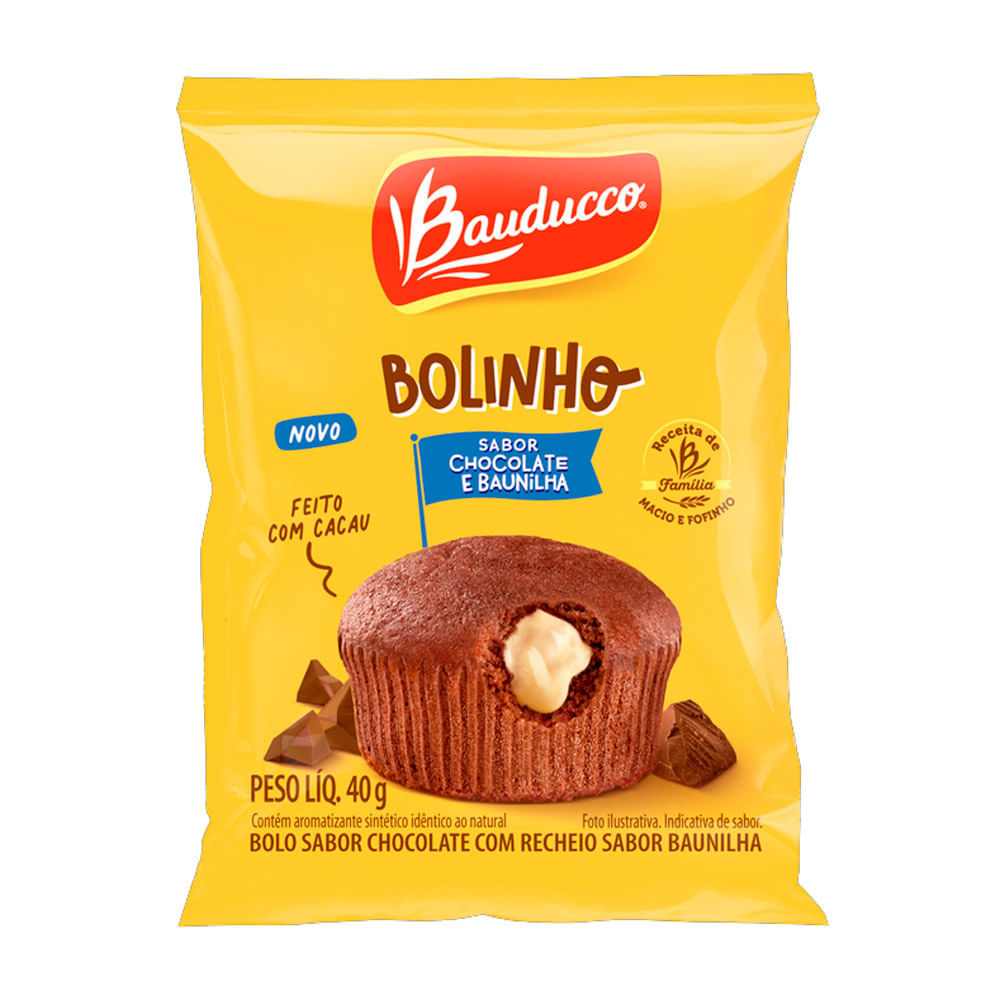Bolinho Bauducco Sabor Chocolate com Recheio de Baunilha 40g em Oferta na Shopee