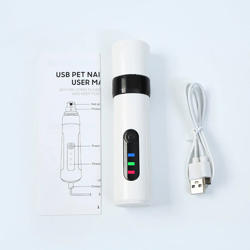 Lixador Elétrico de Unhas para Animais de Estimação, Cortador de Unhas USB para Cães e Gatos Grandes, Ferramenta de Limp