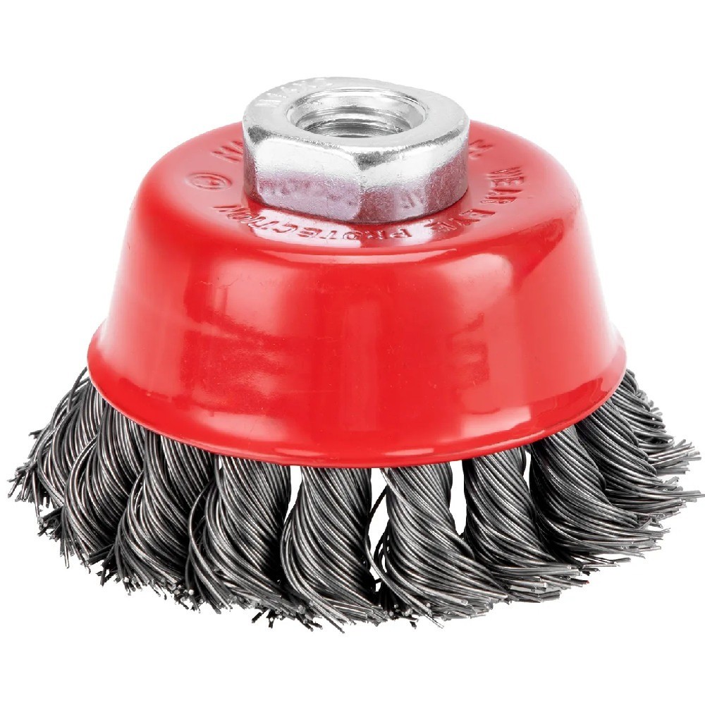 Escova de aço tipo copo torcida 3 pol - 746249 - MTX em Oferta na Shopee