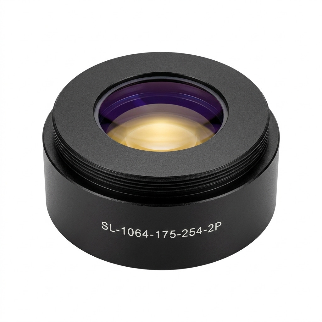 Lente F-Theta 1064nm Para Máquina Laser Fibra 175x175 Rosca M55