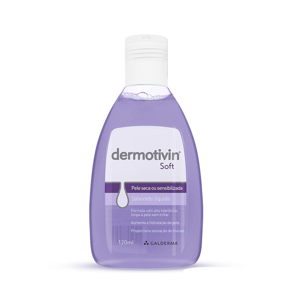 Dermotivin Soft Sabonete Líquido para Pele Seca ou Sensibilizada 120ml em Oferta na Shopee