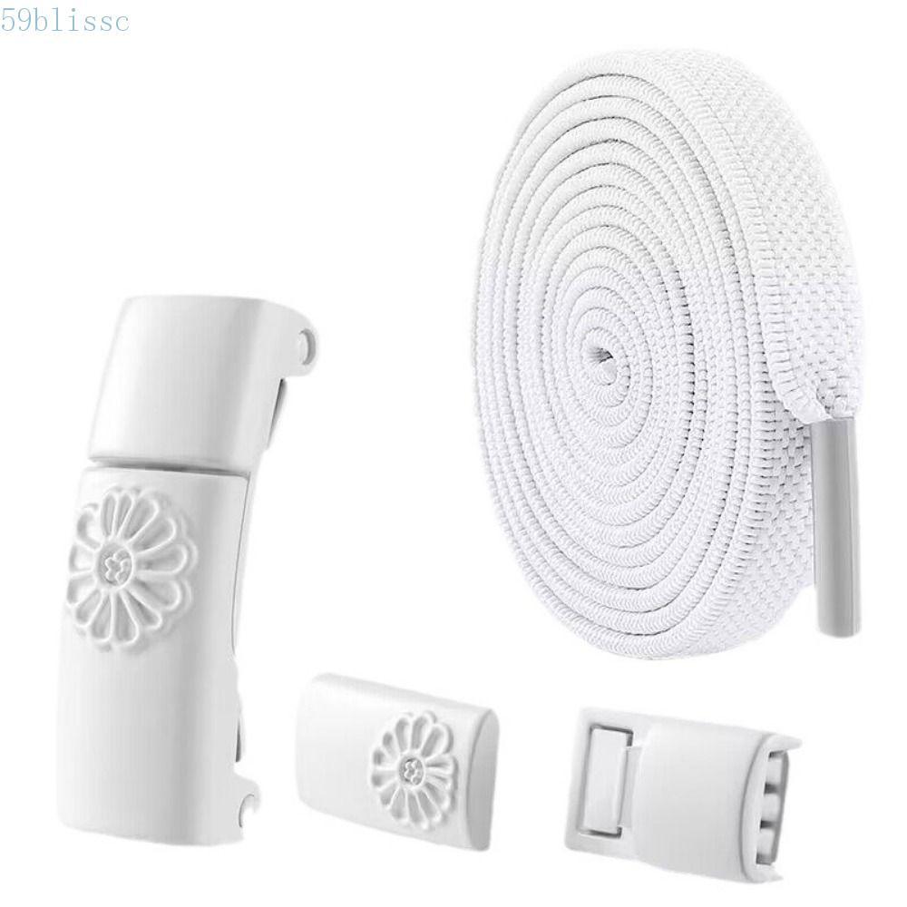 BLISSC 2 Pares De Acessórios Para Sapatos , Cadarços De Borracha Planos Alargados De 8 Mm , Design Elástico