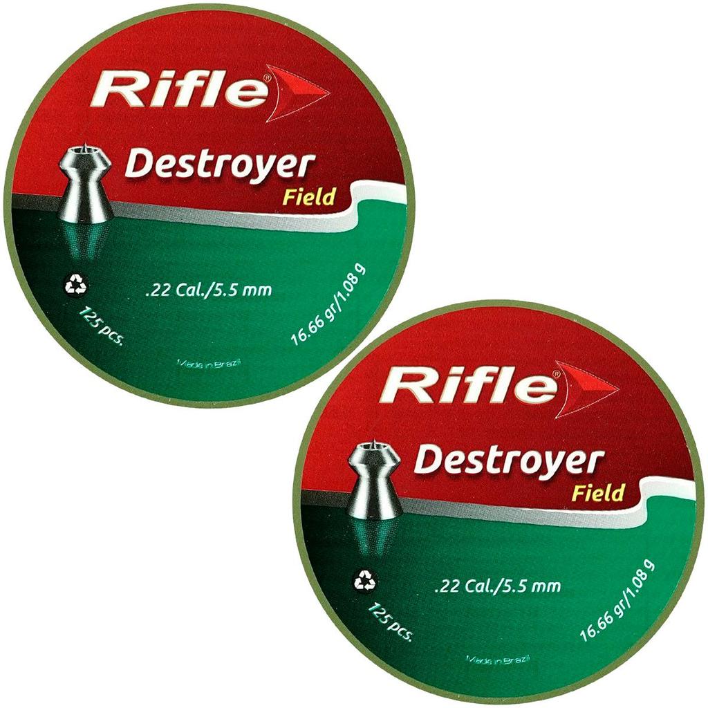 2x Chumbinho 5.5mm Carabina Rifle Destroyer 125un 16.66gr