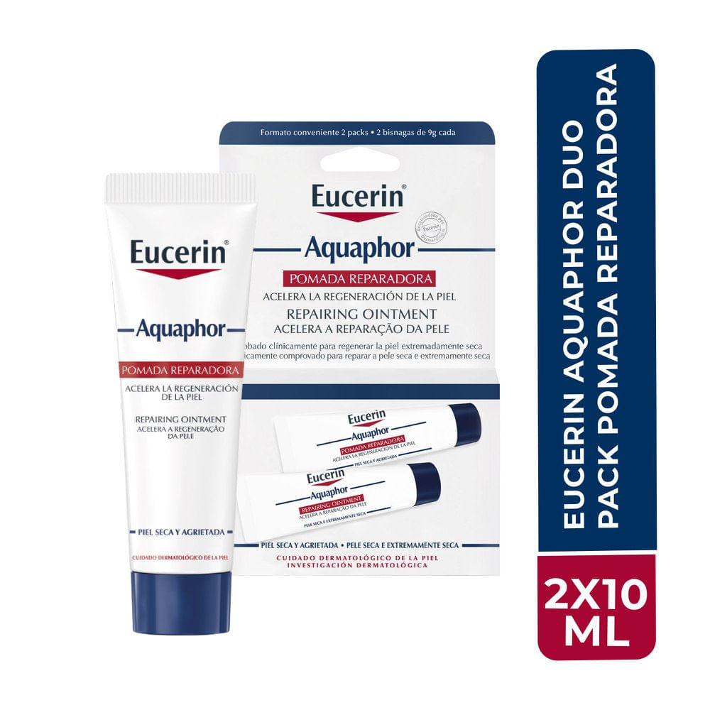 Pomada Reparadora Aquaphor Duopack Eucerin 2 Unidades 10ml em Oferta na Shopee