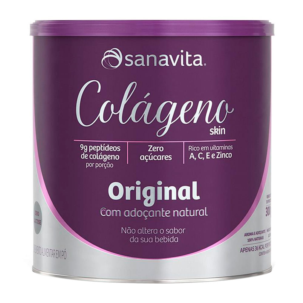 Colágeno Skin Sanavita Sabor Original 300g em Oferta na Shopee