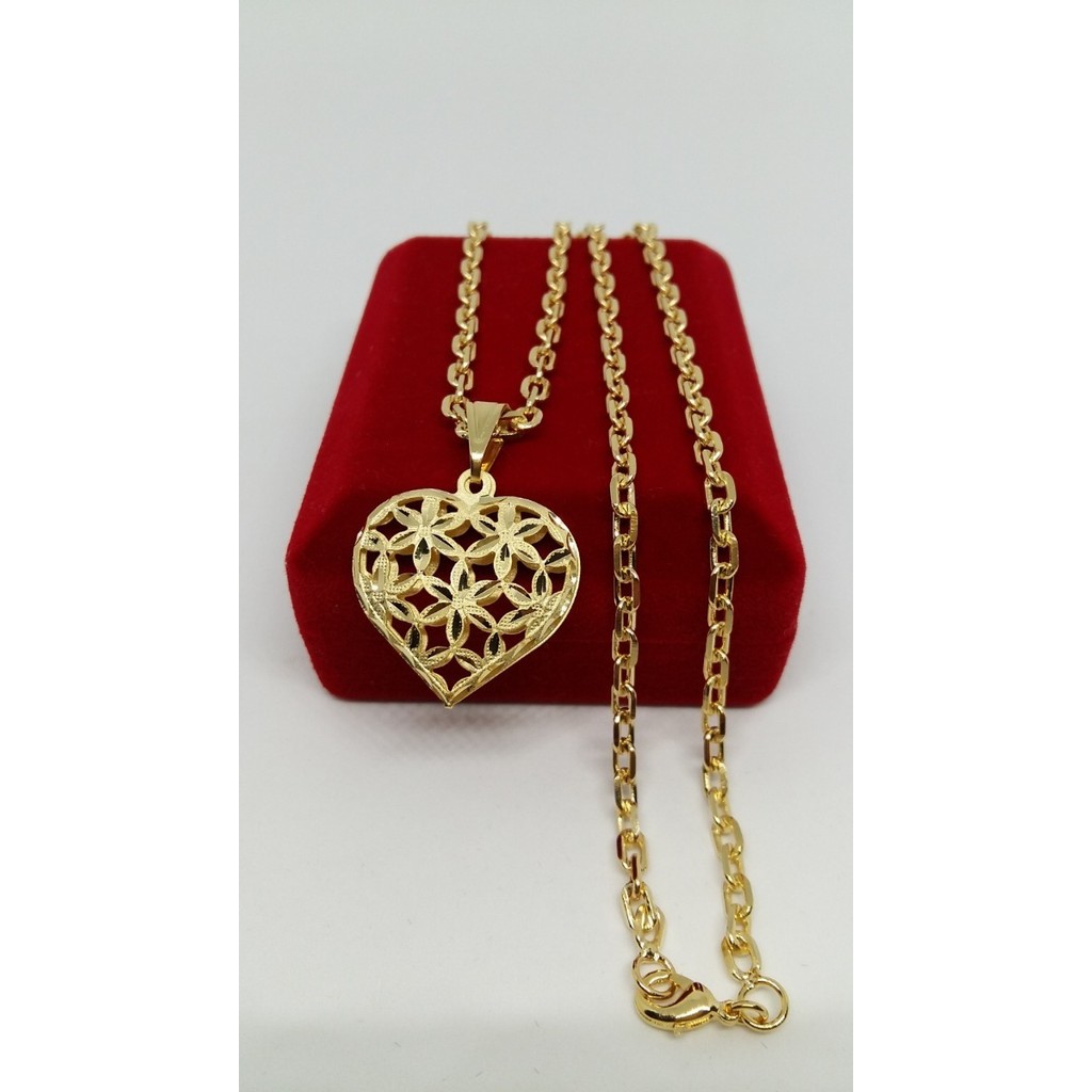 Corrente Cadeado 3mm Moeda Antiga + Pingente Feminina