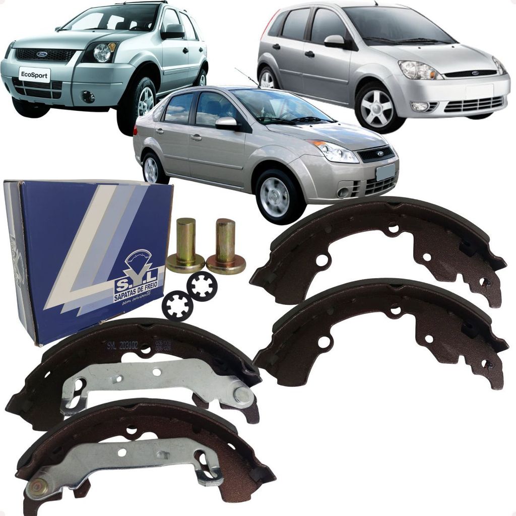Jogo Sapatas Lonas Freio Traseiro Ecosport Fiesta SYL
