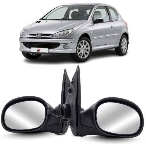 Par/Un Retrovisor 206 2000 2001 2002 2003 á 2012 Com Controle