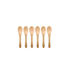 Conjunto de 6 Mini Colheres de Bambu - Oikos