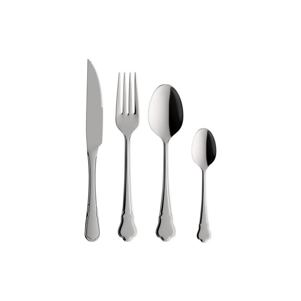 Faqueiro Oxford em Aço Inox 24 Peças Ouro Preto