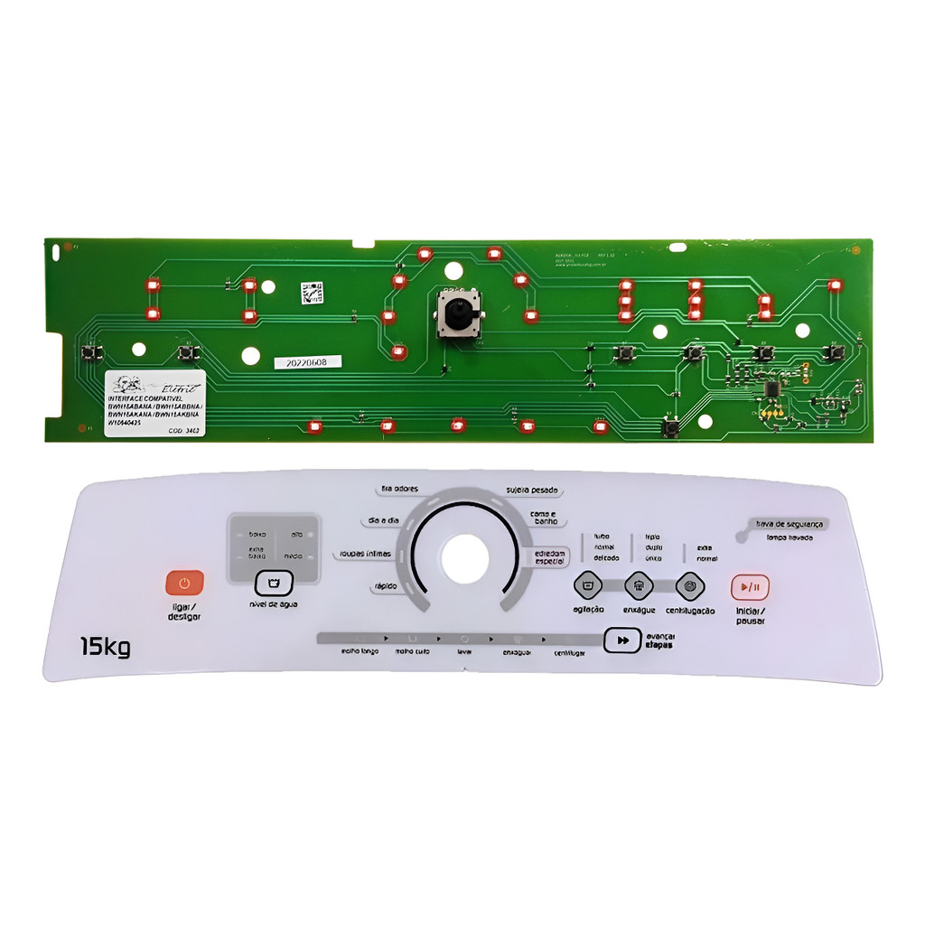 Interface Para Lavadora Brastemp W10640425 Bwh15 Bwn15 127/220v